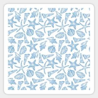 Underwater pattern #15 blue Sticker